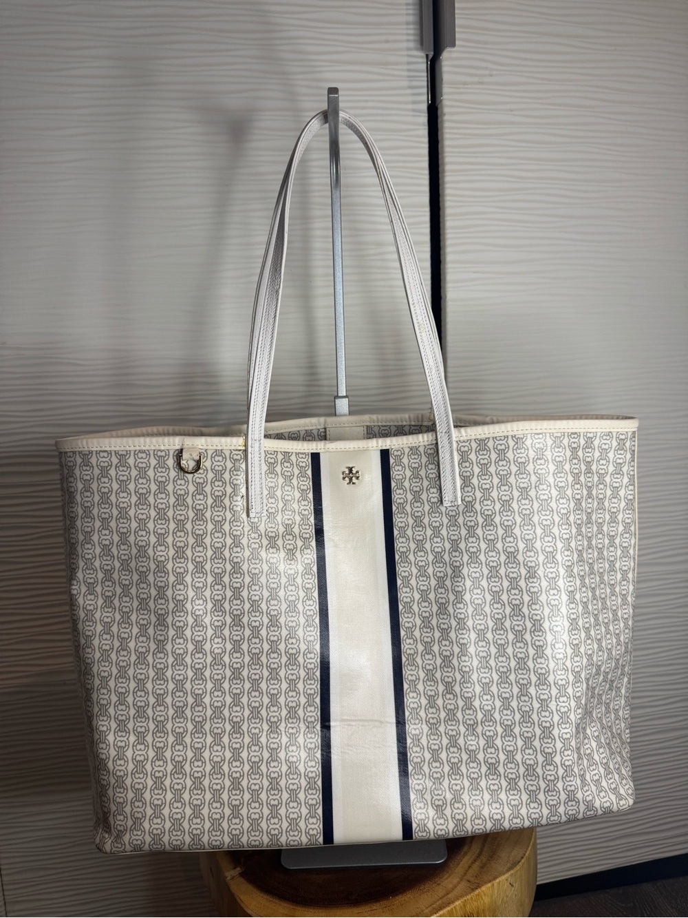Tory Burch Gemini Link Coated Canvas Tote Bag
